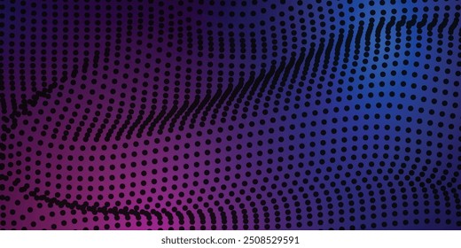Diseño de fondo Abstractas de tecnología de partículas 3D. Partículas de puntos en movimiento futuristas modernas