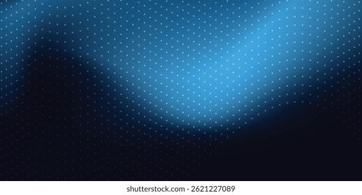 Abstrato digital ondulação 3d projeto de fundo de tecnologia de partículas. Partículas de pontos móveis futuristas, visualização de alta tecnologia e big data para folhetos, folhetos, revistas, cartões de visita, banner. Vetor.