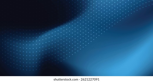 Abstrato digital ondulação 3d projeto de fundo de tecnologia de partículas. Partículas de pontos móveis futuristas, visualização de alta tecnologia e big data para folhetos, folhetos, revistas, cartões de visita, banner. Vetor.