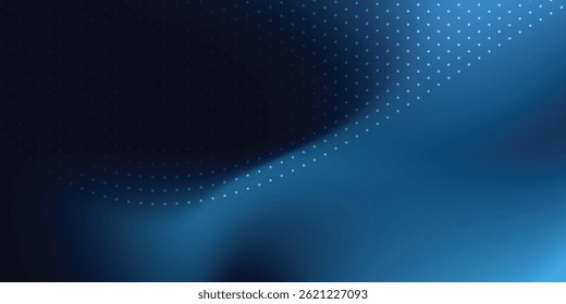 Abstrato digital ondulação 3d projeto de fundo de tecnologia de partículas. Partículas de pontos móveis futuristas, visualização de alta tecnologia e big data para folhetos, folhetos, revistas, cartões de visita, banner. Vetor.