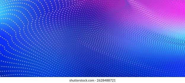Abstrato digital ondulação 3d projeto de fundo de tecnologia de partículas. Partículas de pontos móveis futuristas, visualização de alta tecnologia e big data para folhetos, folhetos, revistas, cartões de visita, banner. 