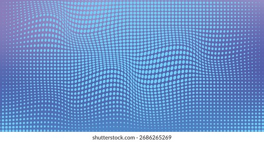 Abstrato digital ondulação 3d projeto de fundo de tecnologia de partículas. Partículas de pontos móveis futuristas, visualização de alta tecnologia e big data para folhetos, folhetos, revistas, cartões de visita, banner. Vetor.