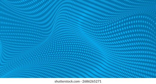 Abstract digital waving 3d particle technology background design. modern