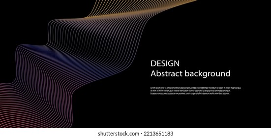 Resumen de líneas onduladas digitales en el fondo con lugar para el texto. Tamplate para banner web, página de inicio, presentación, postal, impresiones, afiche.