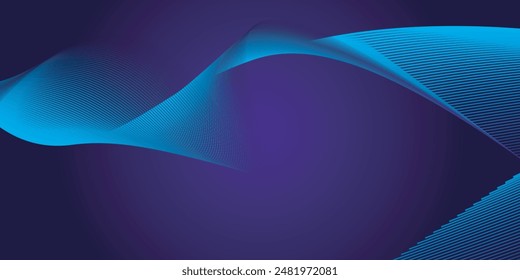 Abstract digital wavy lines on backgound with place for text.