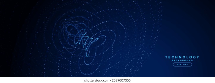 abstract digital web techno particle background design vector