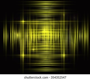Abstract digital yellow light effect background.