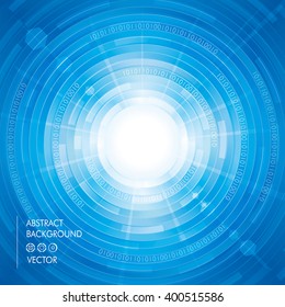 Abstract digitally technology blue background.