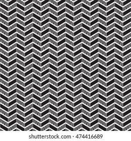 Abstract dimension black and white zigzag, Seamless pattern background.