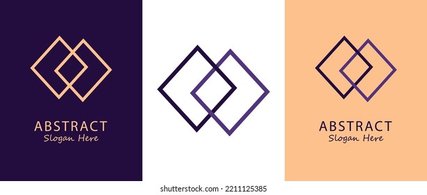 Abstract Dimond Shape Logo Design