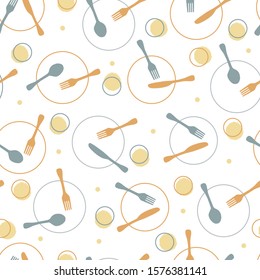 Abstract Dinner Party Crockery Background Pattern 