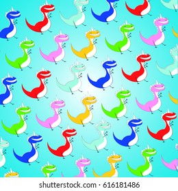 Abstract Dinosaur background cartoon colorful