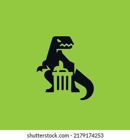 Abstract Dinosaur Dumpster Concept Icon