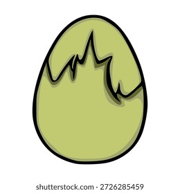 Abstract dinosaur egg illustration vector, stylized prehistoric creature symbol