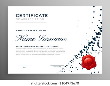 abstract diploma certificate of appreciation