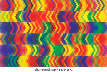 Abstract direction arrows random colors vibrant background design 