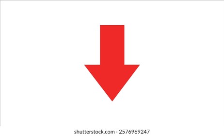 abstract directional arrow icon or swipe down arrow signal. Green Download Arrow Down Flat Icon On white Background. download icon sign. down arrows icon.	