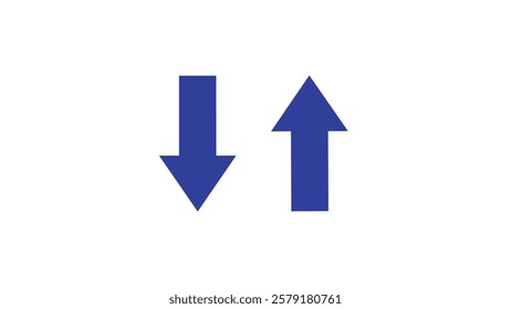 abstract directional arrow icon or swipe up and down arrow signal. up down arrow loading ICON. vector illustration EPS 10
