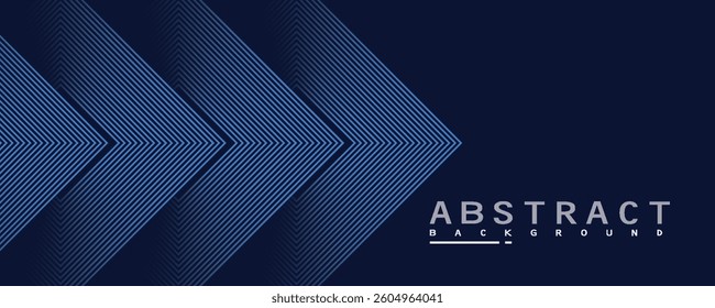 Abstract directional chevron pattern on a deep navy background with clean lines and subtle depth effect, evoking a sense of forward motion and structured organization