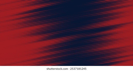 Abstract Dirty blue red Grunge Background with Halftone Effect. Sports Background with Brush

