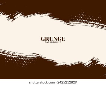 Abstract dirty brown color grunge texture messy background design vector