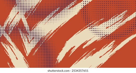 Abstract Dirty Red Vintage Grunge Paper Ripped Frame Template