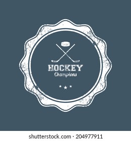 abstract dirty sport label on a dark blue background