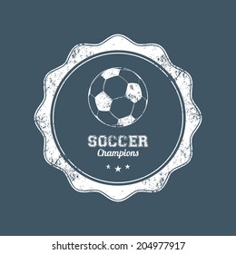 abstract dirty sport label on a dark blue background