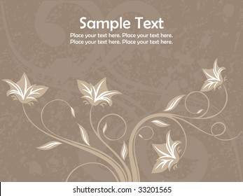 abstract dirty texture background with floral