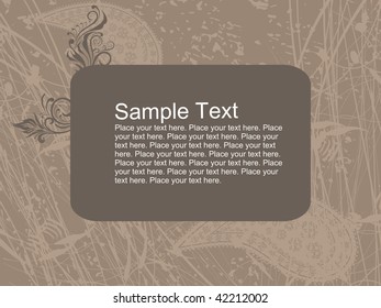 fondo abstracto de textura sucia con banner de patrón floral