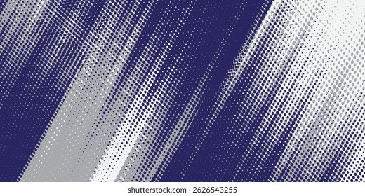 Abstract Dirty white blue Grunge Background with Halftone Effect. Sports Background with white blue Brush

