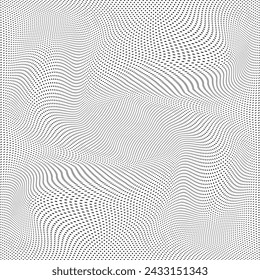 Fondo abstracto que desaparece. Fondo punteado distorsionado por perforación. Fondo con efecto de transparencia. Fondo abstracto que consiste en pequeños puntos. 