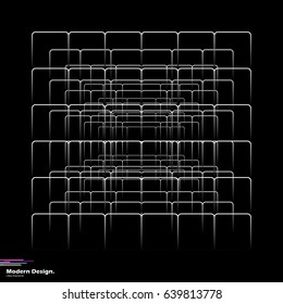 Abstract disappearing background. Vector geometric pattern.