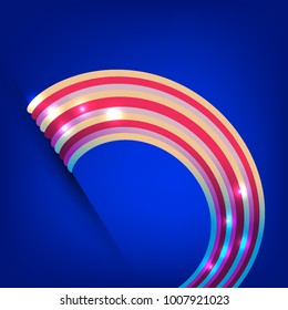 Abstract disco background in blue color, vector.