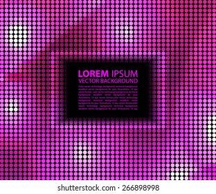 Abstract disco background with halftone. pink abstract banner halftone circle