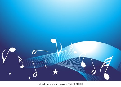 fondo disco abstracto con notas musicales