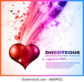 Abstract DISCO Background For Valentine's day Flyer