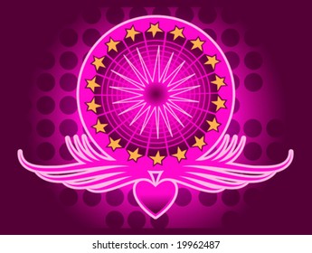Abstract Disco background. Vector illustration.