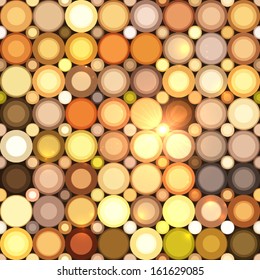 Abstract disco circles vector seamless pattern