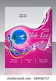 abstract disco club flyer vector illustration