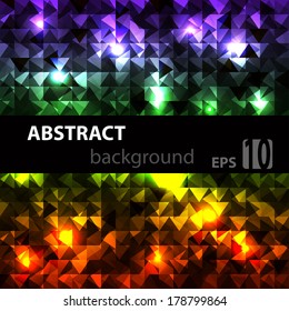 Abstract disco glowing of background. Vector illustration