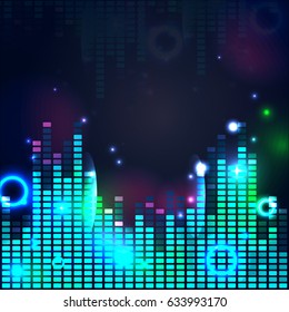 Abstract disco light stars vector background Music Effect light