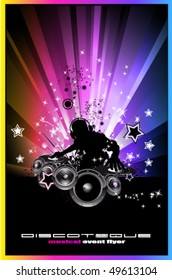 Abstract Discoteque Colorful Background for flyers