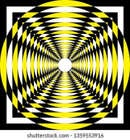 Abstract Disk Illusion Virtual Space Multiple Perspective black on transparent background graphic design