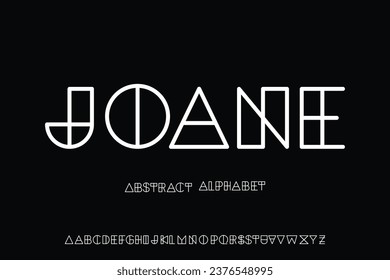 Abstract display alphabet font vector suitable for headline, title, poster, and many more