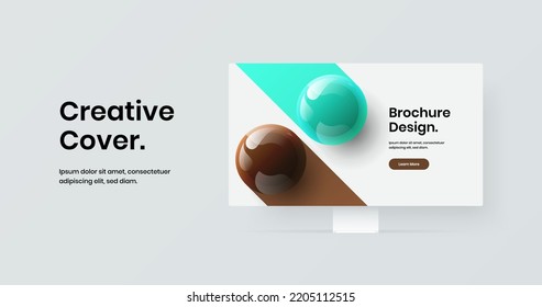 Abstract display mockup banner layout. Modern website vector design illustration.