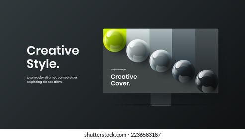 Abstract display mockup banner template. Minimalistic presentation design vector concept.