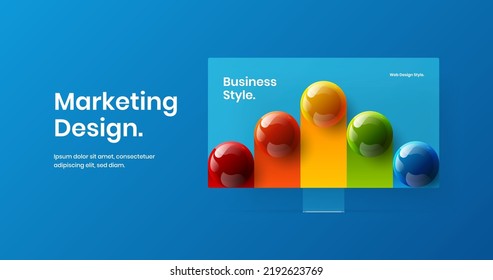 Abstract display mockup site screen template. Modern web banner design vector illustration.