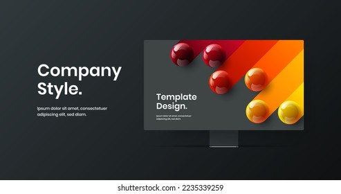 Abstract display mockup web banner concept. Clean presentation vector design template.