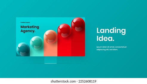 Abstract display mockup web banner layout. Bright site design vector illustration.